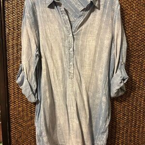 Blue Island Denim-Style Shirt
